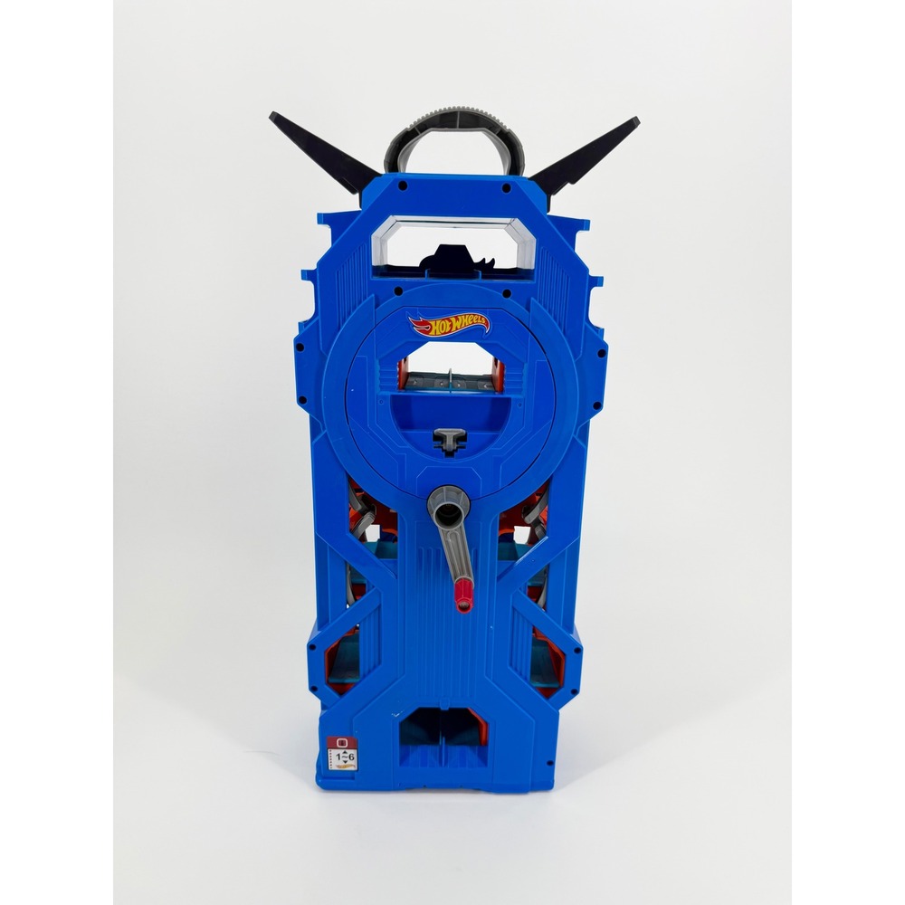 Hot Wheels Mega Garage Blue Vertical Parking Tower Playset with Hand Crank‎